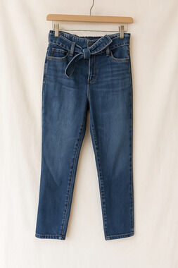 Sanctuary Jeans 27 Belted Ankle Skinny Crop High Rise Minimalist Casual Chic